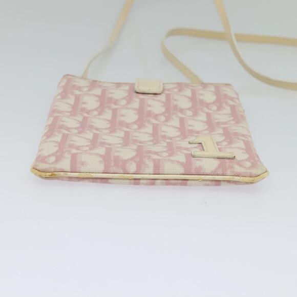 DIOR Trotter Canvas Shoulder Bag Pvc Pink - Picture 9 of 12
